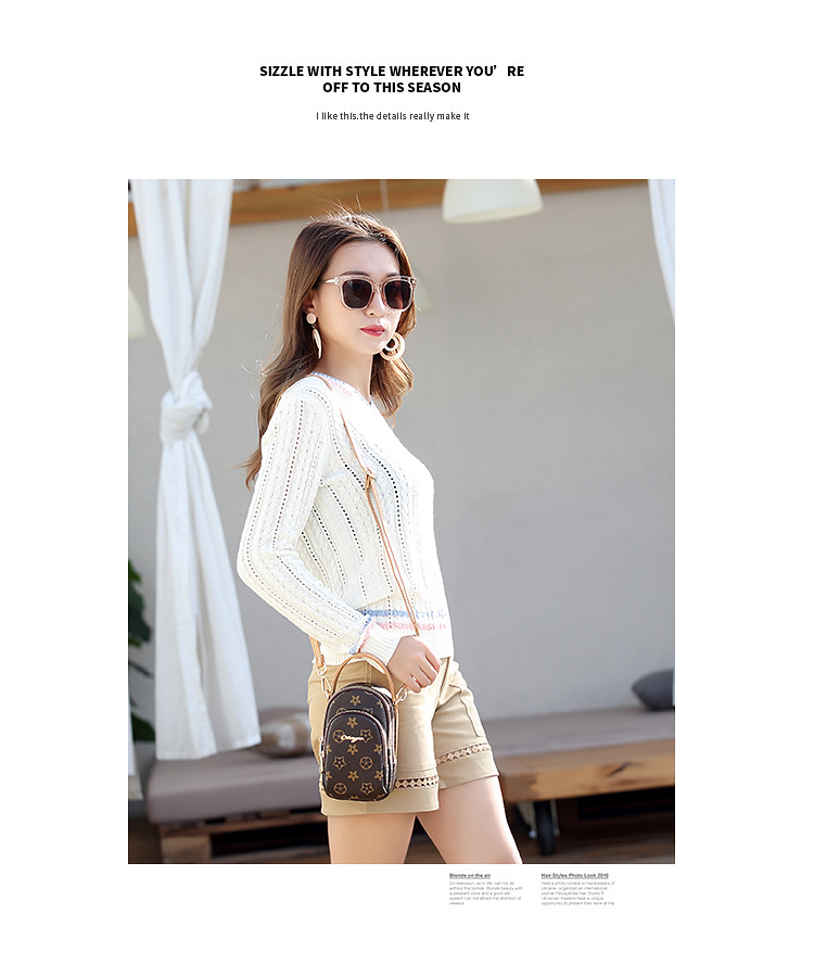Điện thoại di động túi nhỏ nữ 2019 mới Hàn Quốc đơn vai thời trang hoang dã mini Messenger túi xách chuỗi mùa hè - Túi điện thoại túi xách nữ giá rẻ