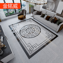 Custom thrown brick living room parquet tile new Chinese style waterjet entrance tile microcrystalline aisle brick puzzle shape
