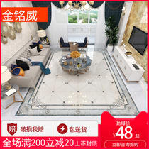 Modern simple new Chinese floor tile puzzle aisle infinite tile puzzle tile mosaic imitation waterjet floor tile throwing crystal brick