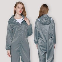 Even body workwear polished and waterproof no conjoined with pocket workshop suit mens antistatic hood clothing dust coat length