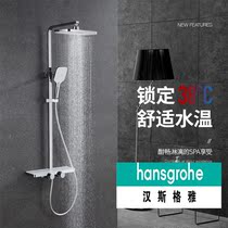 Hansgeyard flagship store glass shelve shower box Shower Suit Shower Shower flying rain and Ming Handheld Shower white