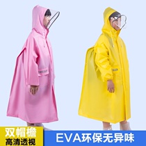 Middle School students raincoat long full body rainproof children junior high school students with schoolbags female children 2022 New