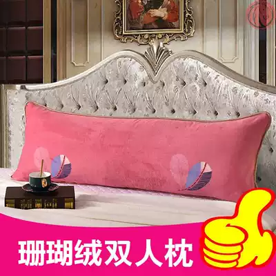 Pillow case long double pillowcase coral velvet rectangular without core single long pillow suede large winter