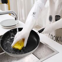 Washing dishes gloves female Summer close waterproof anti-hot heat insulation work thin hand extended kitchen special durable laundry