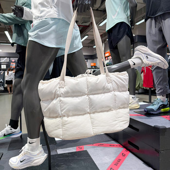Nike nike black and white large capacity shoulder bag cloud bag computer handbag travel tote bag for men and women fz1316