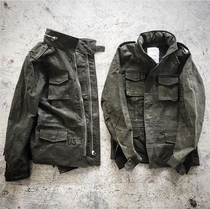 Readymade M65 World War II military fabric embroidery Hosokawa Hsiagawa thick ancient cloth coat