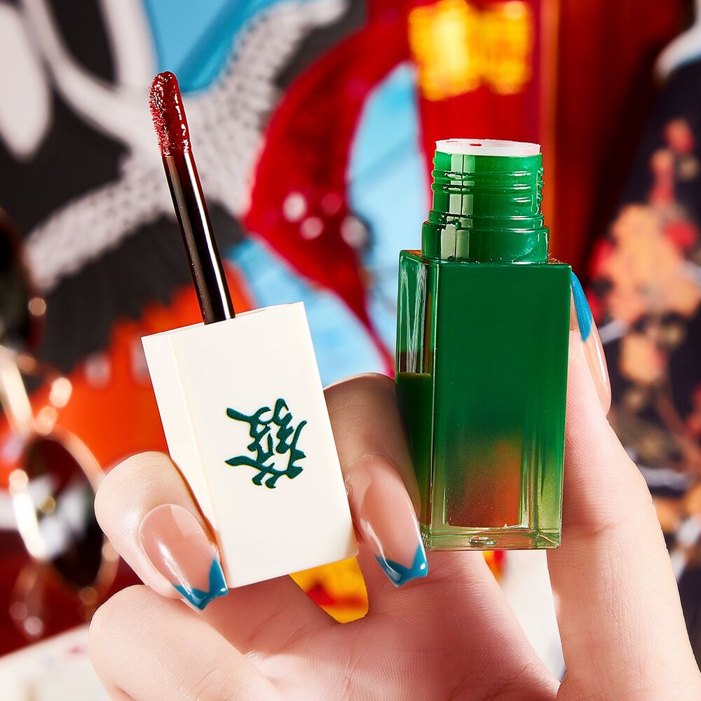 National tide treasure makeup non-stick cup lasting counter lip glaze mahjong series national quintessence girl heart old man love