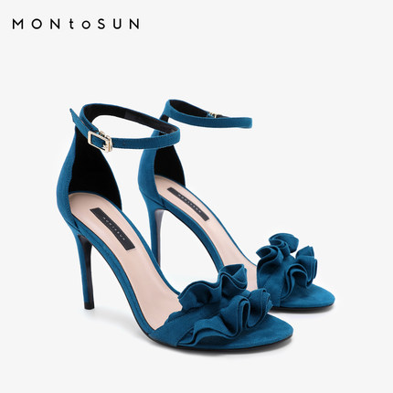 MONtoSUN女鞋2019新款春季高跟鞋女细跟鞋子女韩版凉鞋女ins潮鞋-tmall.com天猫