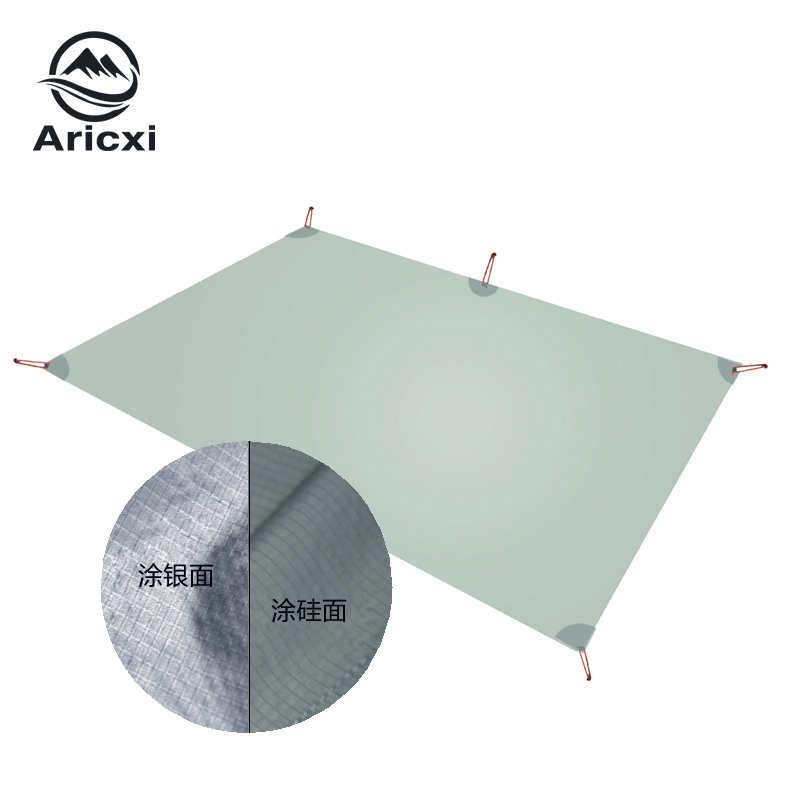 Aricxi lightweight 15D silicon coated silver nylon canopy tent floor cloth