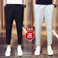 Черные плоские брюки+светло -серые плоские брюки