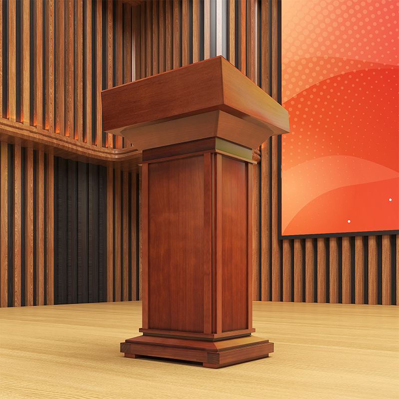 讲台桌演讲台发言台实木会议主持台会所接待台迎宾台主席台带线孔:打造专业演讲空间的秘密武器!-演讲台-淘宝百科网