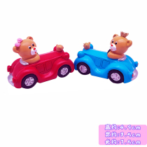 Ceramic sports car bear childrens birthday gift birthday cake ornaments DIY party cake childlike ornaments bear bear