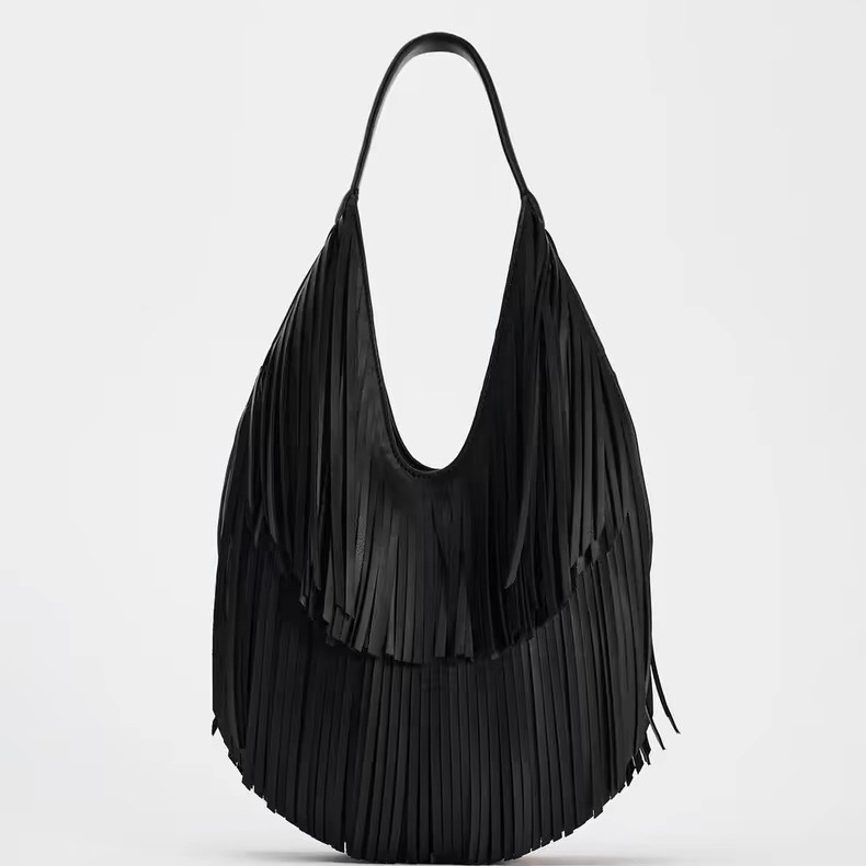 Z Brand 2025 Spring/Summer New European and American Fashion Versatile Tassel Tote Bag for Women, Large Capacity Underarm Shoulder Handbag Z Brand 2025 Spring/Summer New European and American Fashion Versatile Tassel Tote Bag for Women, Large Capacity Underarm Shoulder Handbag
