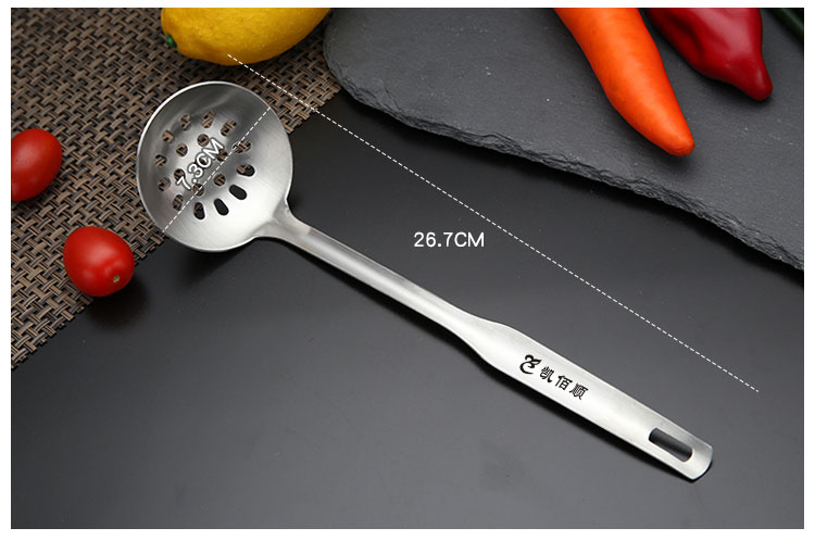 Lẩu dày muỗng canh inox 304 muỗng súp bị rò rỉ Dụng cụ nhà bếp dài đặt vào nồi lẩu muỗng đặc biệt - Phòng bếp chảo tổ ong