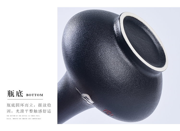 Black Road Po bình hiện đại cổ điển sáng tạo nhà phòng khách trang trí hoa trang trí thủ công thủy canh container hoa chèn - Vase / Bồn hoa & Kệ bình hoa giả đẹp
