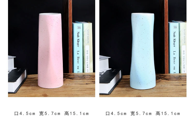 Bình tươi nhỏ hiện đại sáng tạo nhà phòng khách trang trí hoa trang trí thủ công màu xanh lá cây thủy canh container hoa chèn - Vase / Bồn hoa & Kệ