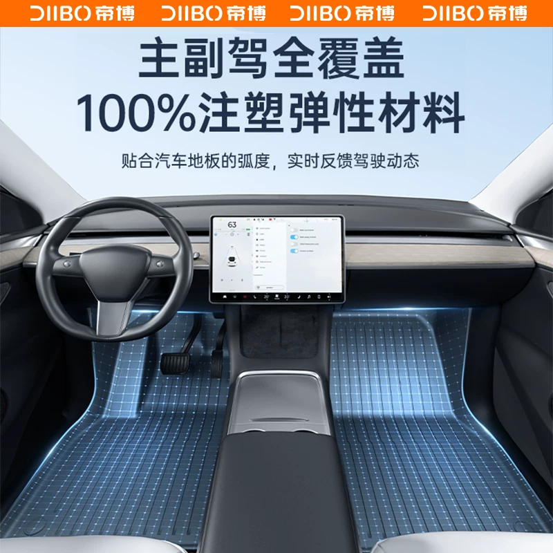 Правый руль коврик для пола Tesla Model Y, полный ТПЭ коврик для пола автомобиля Dibo, специальный для автомобиля