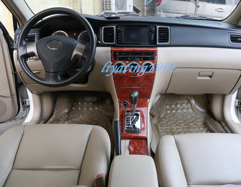 16pcs Peach Wood Grain Car Interior Kit Cover Trim For Toyota Corolla 2007 2012 Ebay