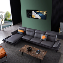 Extremely Brief Real Leather Sofa Head Layer Bull Leather Willful Light Extravagant Multifunction Personality Creative Nordic Living Room Corner Composition