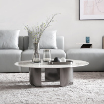 Idystyle light extravagant small family shaped round rock plate tea table modern minimalist home living room extremely minimalist Nordic tea table with silence