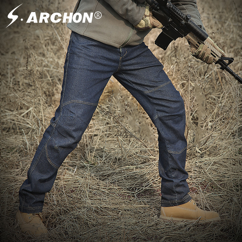 S archon executive tactical jeans city commutes four seasons microscope wear - resistant flying tiger jeans