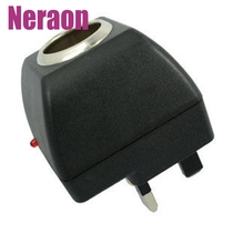 Factory source AC to DC household cigarette lighter 220V to 12v British regulation medium hole cigarette lighter converter