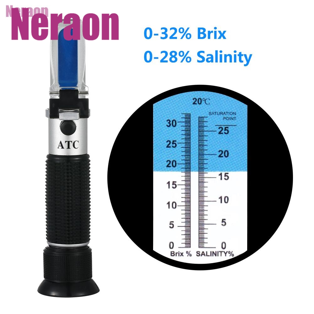 Portable refractometer two-in-one 0-32 sugar 0-28 salt altimeter refractometer detector