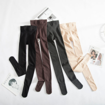 Wanwan winter cotton high waist abdomen plus velvet foot bottom socks 18092516