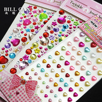 Childrens bonus Diamond stickers love gem stickers handmade drills photo album stickers acrylic DIY car decoration drills
