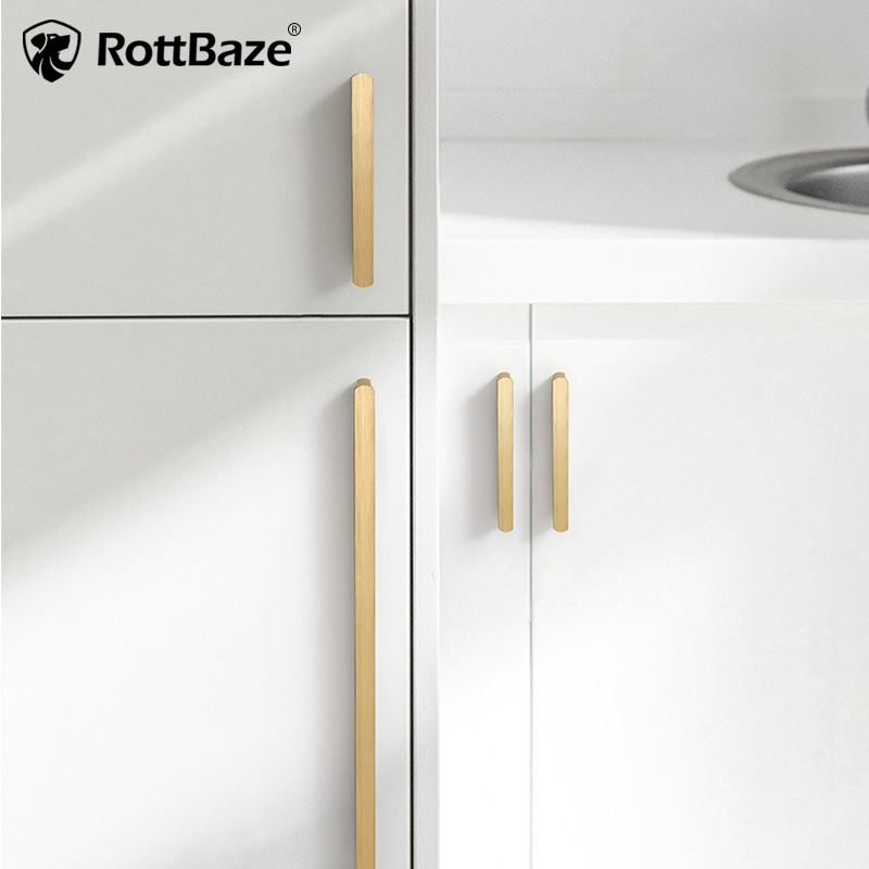 Round head golden wardrobe long handle modern minimalist Nordic cabinet door handle cabinet drawer cabinet small handle black