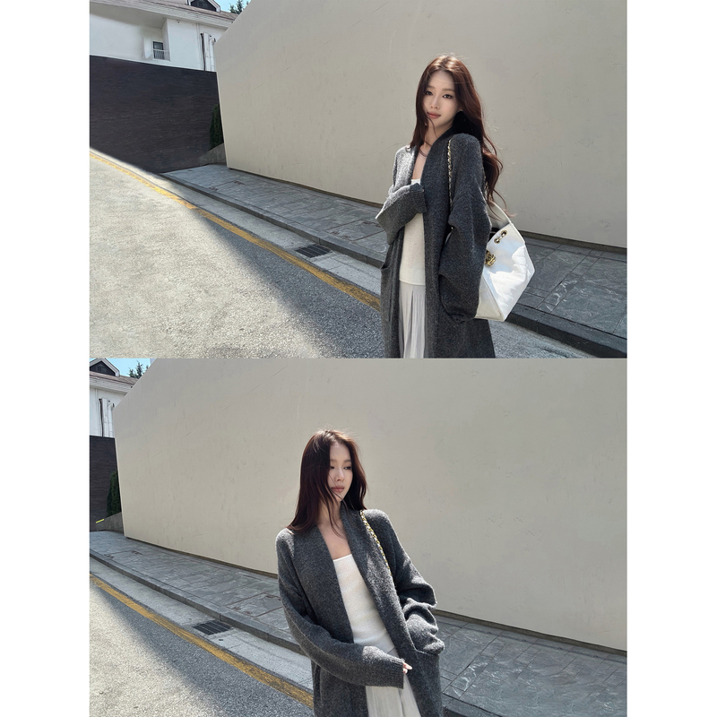 5Werkwen Warm Fleece Cardigan, Sheep Wool Gentle and Lazy Mid-Length Knitted Cardigan Jacket 5Werkwen Warm Fleece Cardigan, Sheep Wool Gentle and Lazy Mid-Length Knitted Cardigan Jacket