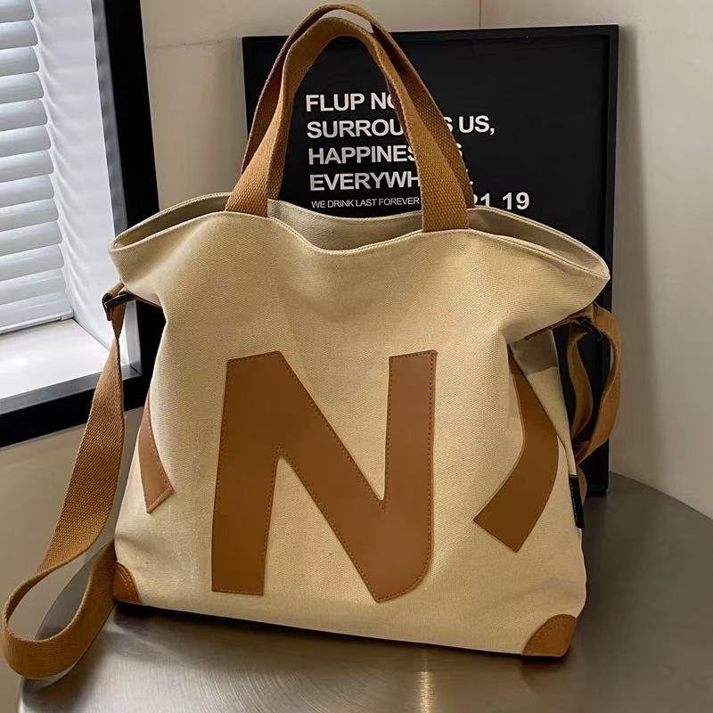 Hong Kong Genuine Large-Capacity Bag for Women 2026 New Spring and Summer Crossbody Tote Bag Commuter Designer Canvas Bag