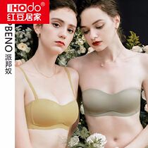 Red Bean Home No Shoulder Strap Lingerie Woman New Bra No Steel Ring Coalesch With Small Chest Anti-Sagging Bra Thin big breasts