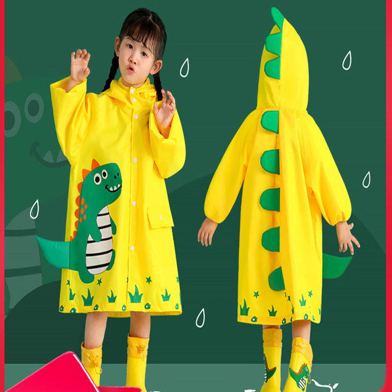 next inss children's raincoat boys and girls 2021 primary school full body rain gear kindergarten dinosaur baby poncho