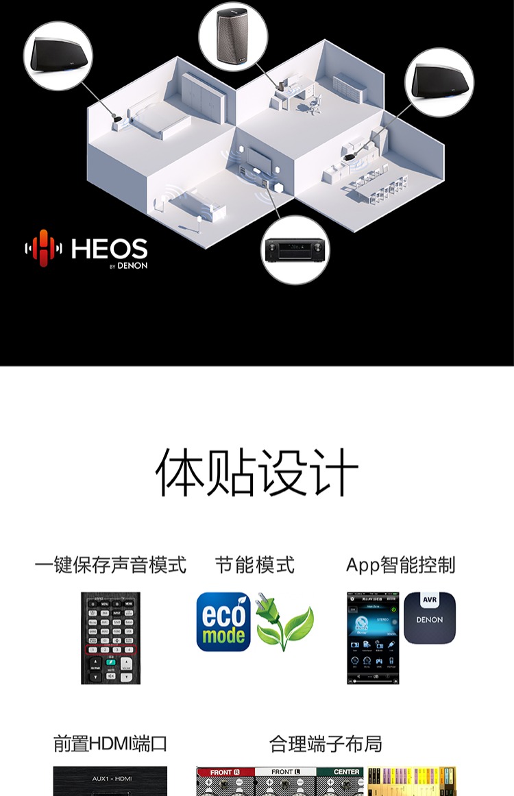 Denon / Denon AVR-X6400H rạp hát tại nhà 11.2 kênh 4K Bộ khuếch đại công suất Bluetooth kỹ thuật số gây sốt chuyên nghiệp AV home high 5.1 âm thanh gia đình Âm trầm khuếch đại HiFi loa mic hát karaoke giá rẻ