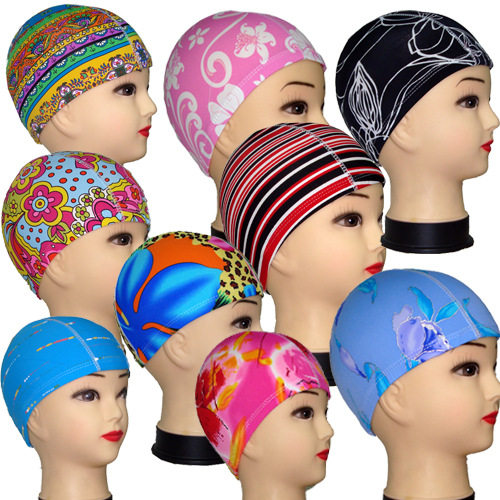 Flower Color Pure Color Bum Bathing Cap Comfort Spa No Let-head Swimming Cap Adult Men's Lady Lady Universal