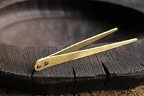 Pure copper small tweezers hot stamping machine special tweezers (wooden Tree Craft)