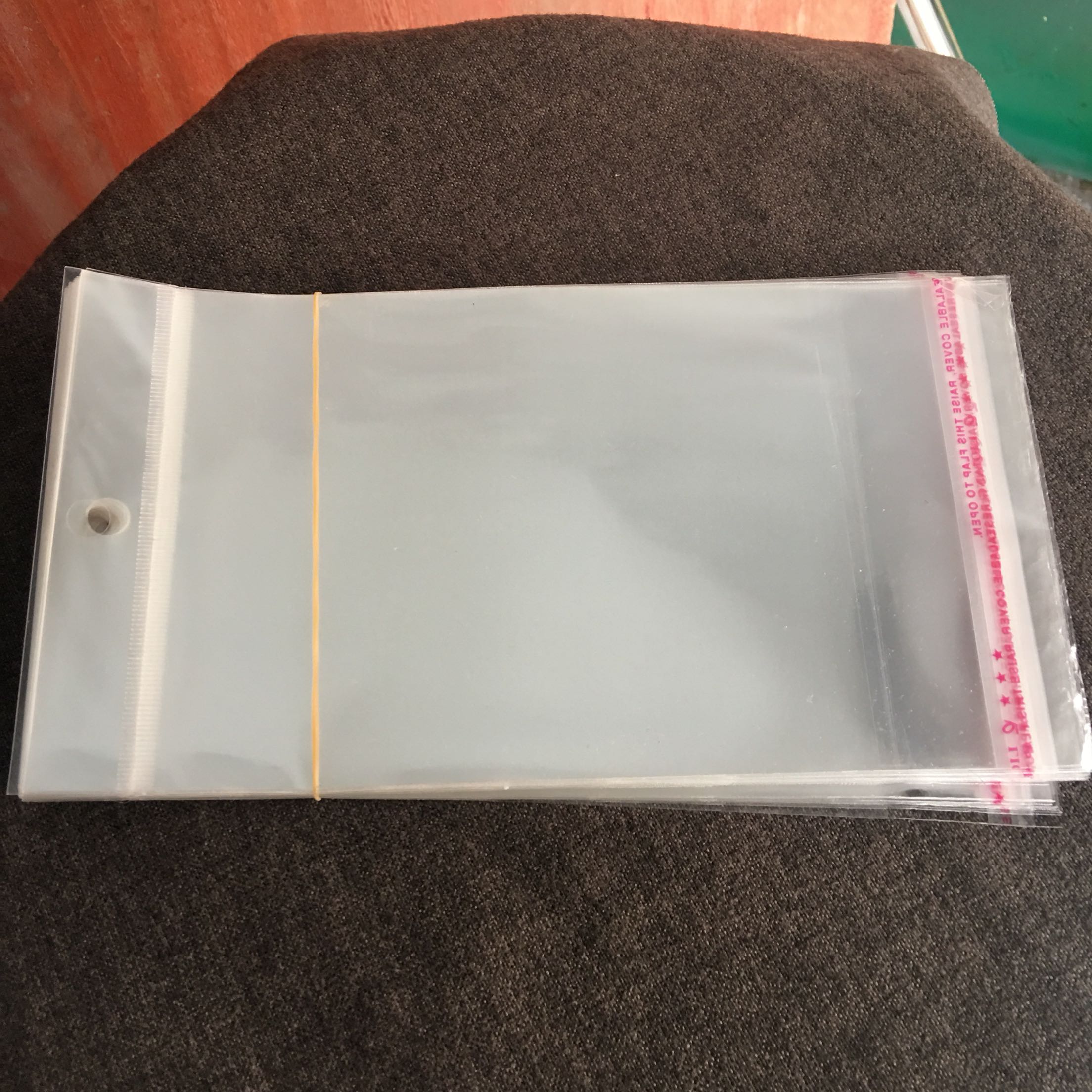 Spot 7 silk 8*14 transparent opp bag self-adhesive self-adhesive bag jewelry headgear plastic bag 100 hanging holes