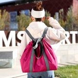 Вместительный и большой нейлоновый водонепроницаемый спортивный рюкзак для йоги для путешествий, ткань оксфорд, на шнурках