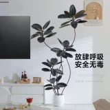 Имитация зеленого растения в горшке, большое каучуковое дерево в помещении, элитное светлое роскошное искусственное растение, декоративные украшения для гостиной рядом с диваном