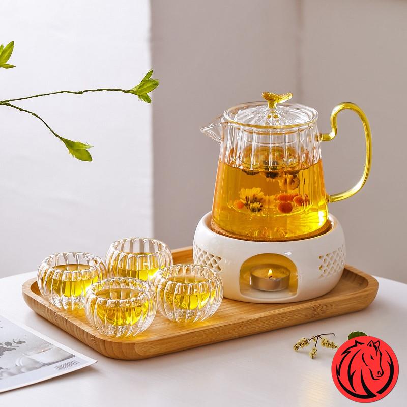 Afternoon teapot French set INS lovely tea set tea cup British imported glass retro Nordic style high-grade