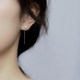 Pearl tassel earrings for women 2023 new trendy face slimming temperament 925 sterling silver earrings earrings ear wire earrings