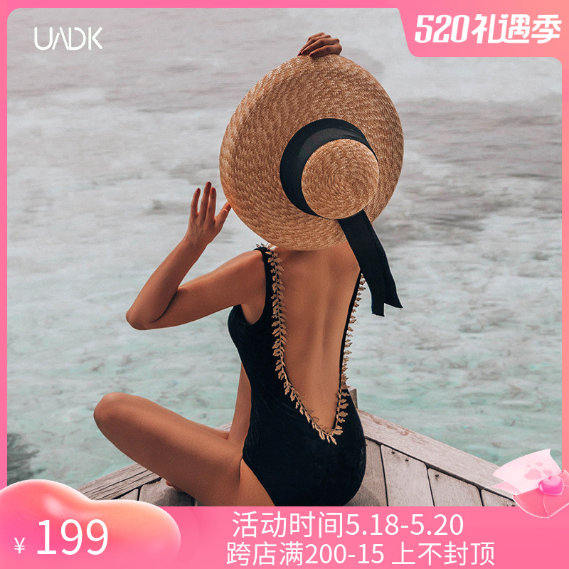 Swimsuit women's fairy Fan 2022 new triangle sexy even body net red-style student little fresher swimsuit dins on holiday