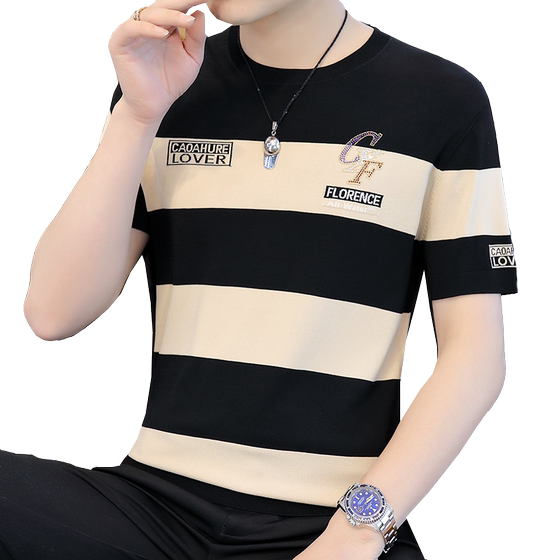 T-shirt Elite knitted trendy short-sleeved round neck breathable