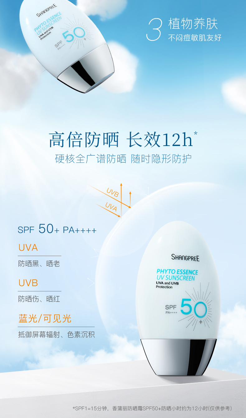 韩国进口 香蒲丽 隔离防晒霜 60ml SPF50+ 图5