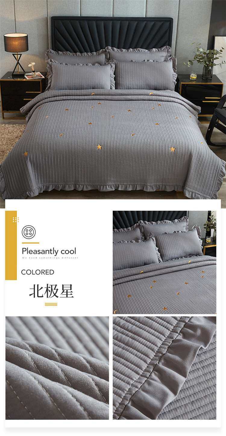 Bed cover onepiece sanding doublesided cotton quilted sheet