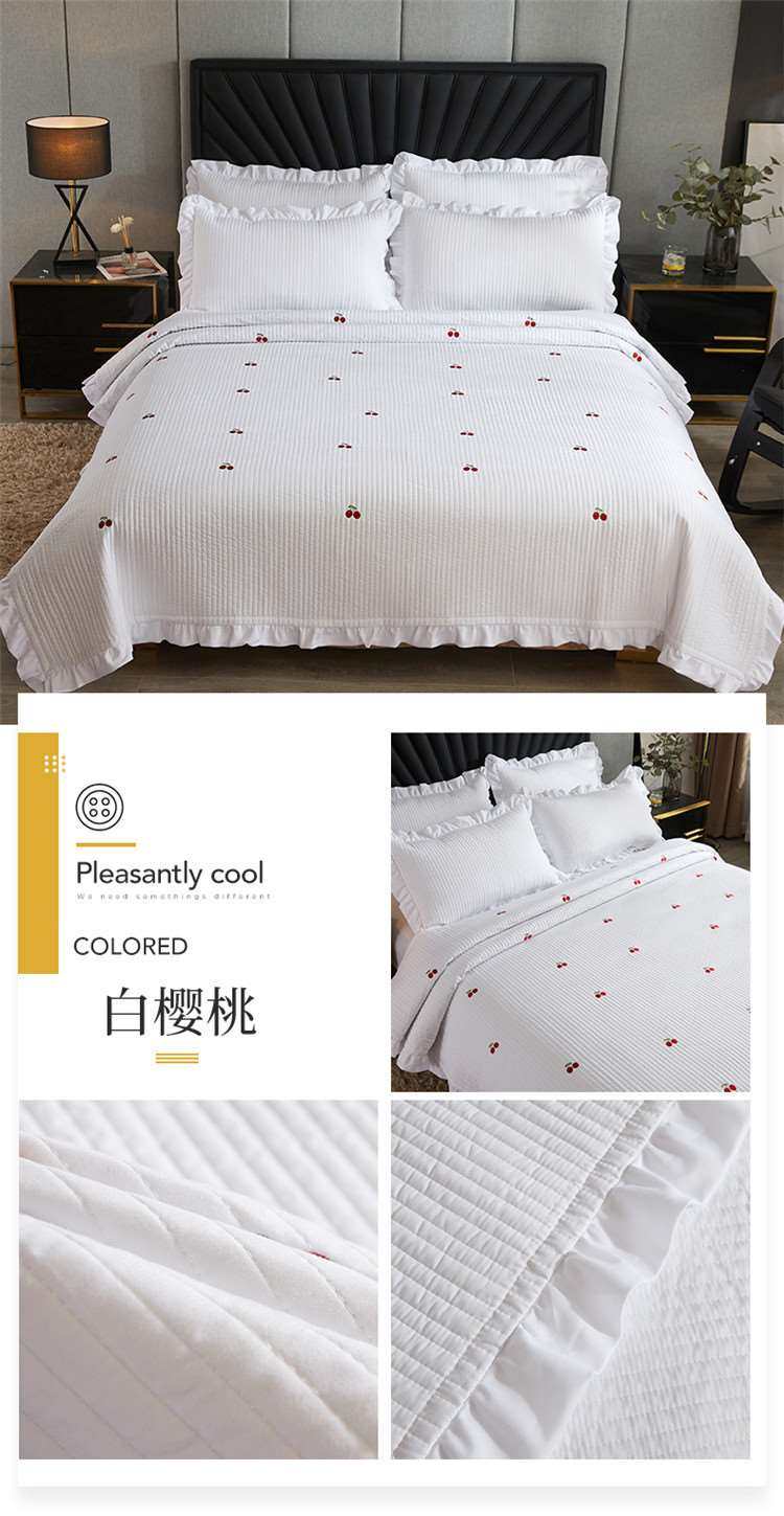 Bed cover onepiece sanding doublesided cotton quilted sheet