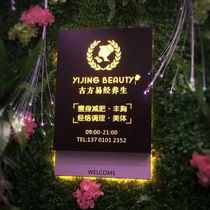 Nail beauty salon shop advertising signboard decoration decoration door luminous light box hanging wall Net Red
