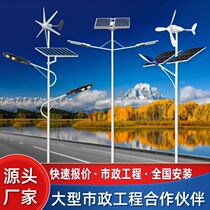 Wind and solar complementary solar street light outdoor wind energy 8m 9m high pole light new rural wind power integrated street light