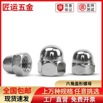 304 stainless steel screw cap cover type nut decoration screw cap cap ball head DIN1587 lid-shaped nut